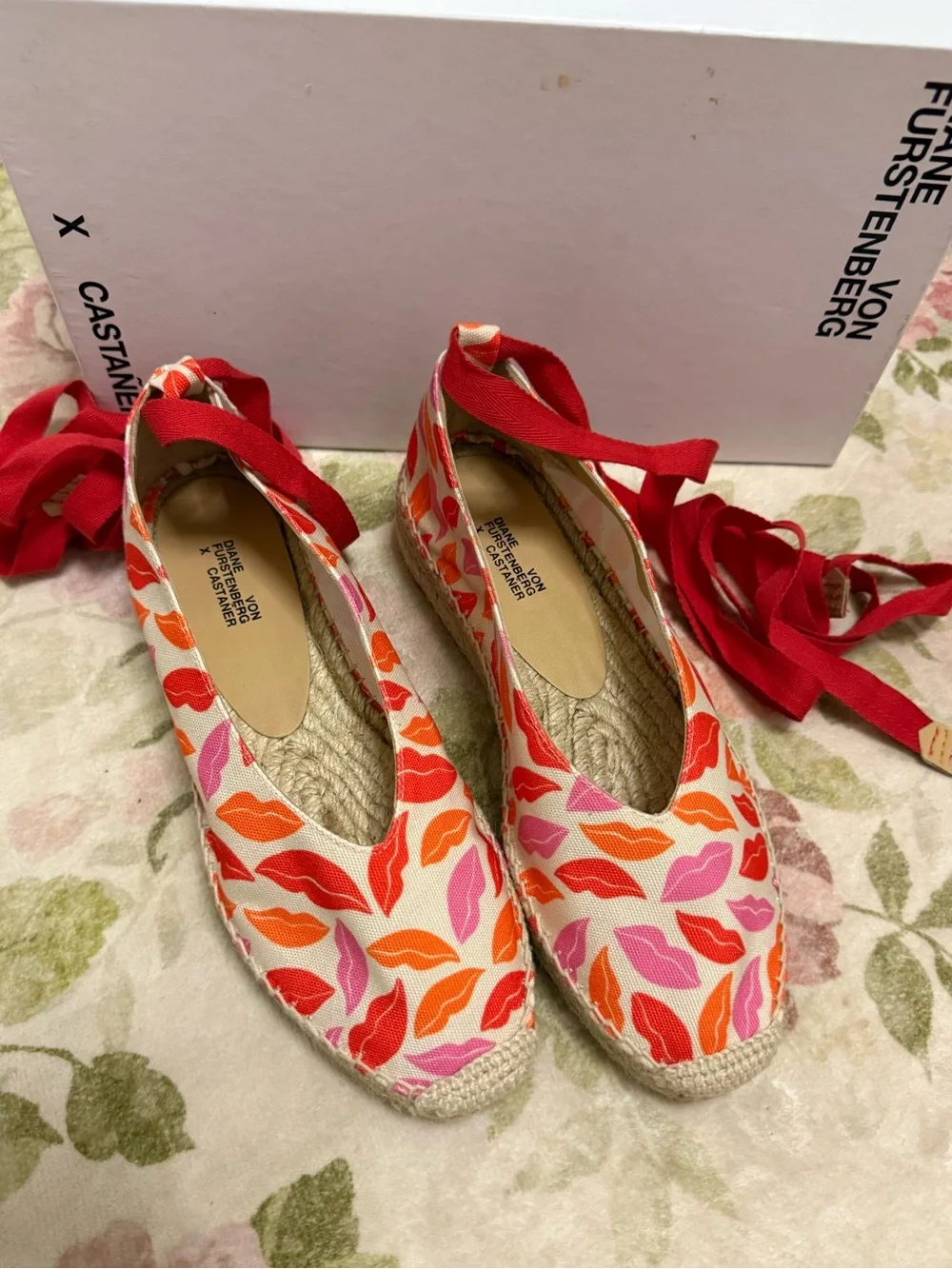 DIANE VON FURSTENBERG X CASTAÑER Lace Up Espadrilles